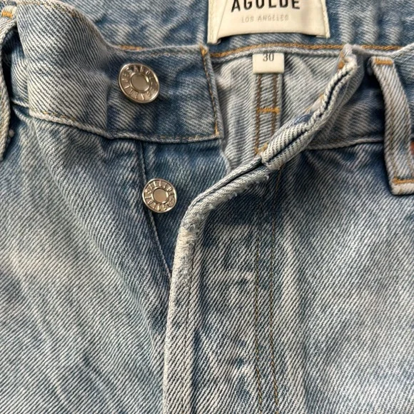 Agolde Parker Cutoff Jean Shorts Distressed Style - Picture 5 of 6